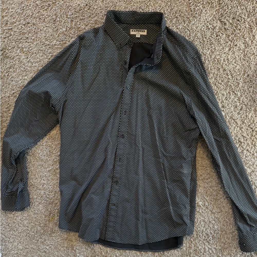 Express Black and White Dotted Shirt